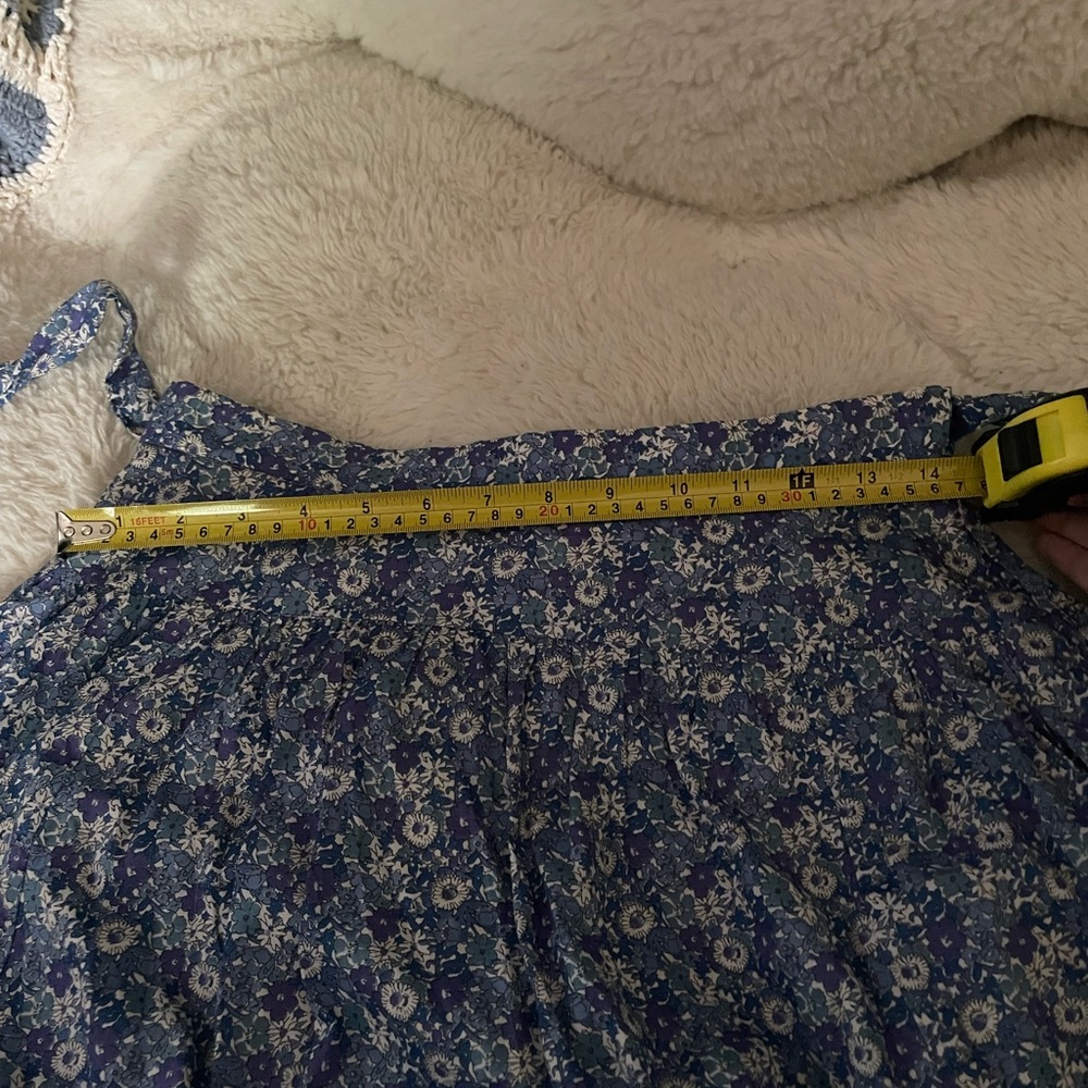 J. Crew Blue, Purple Floral Tie-Waist Maxi Skirt Liberty Delilah Flowers, Size 4 - Picture 5 of 5